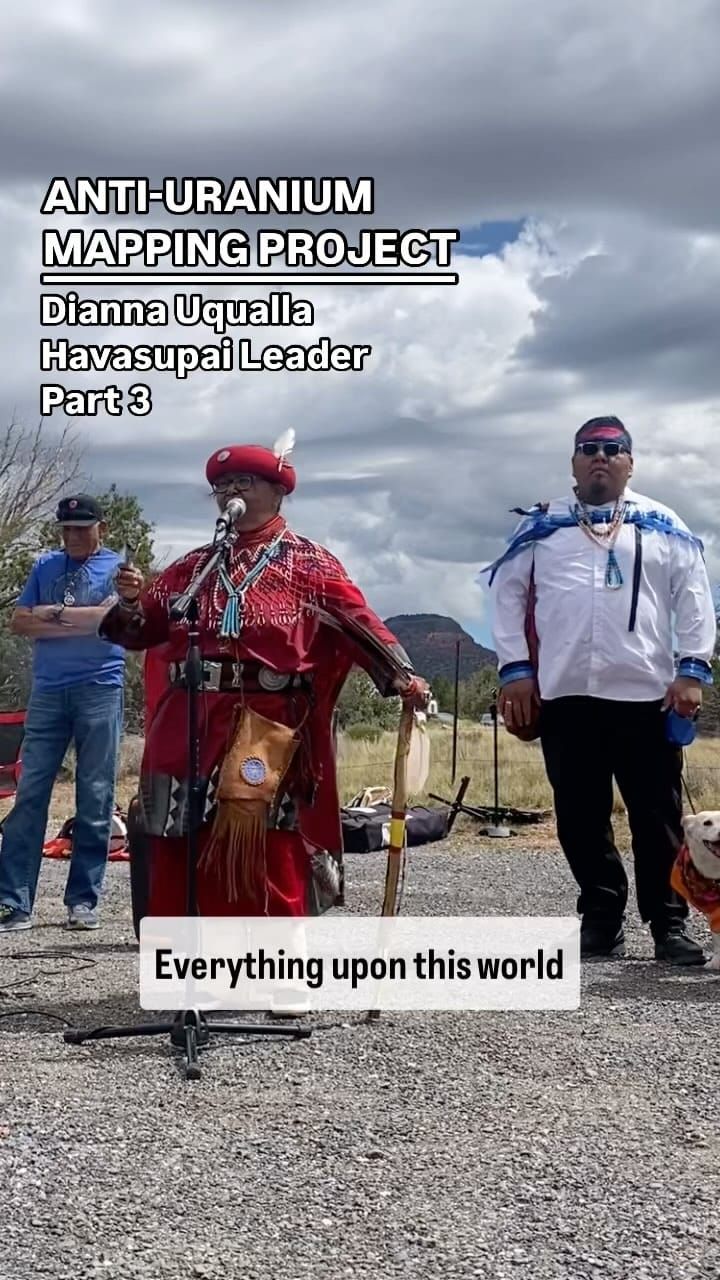 Shut Down Pinyon Plain Mine Protest on August 27, 2024 features Dianna Uqualla, Tribal Council Member of Havasupai