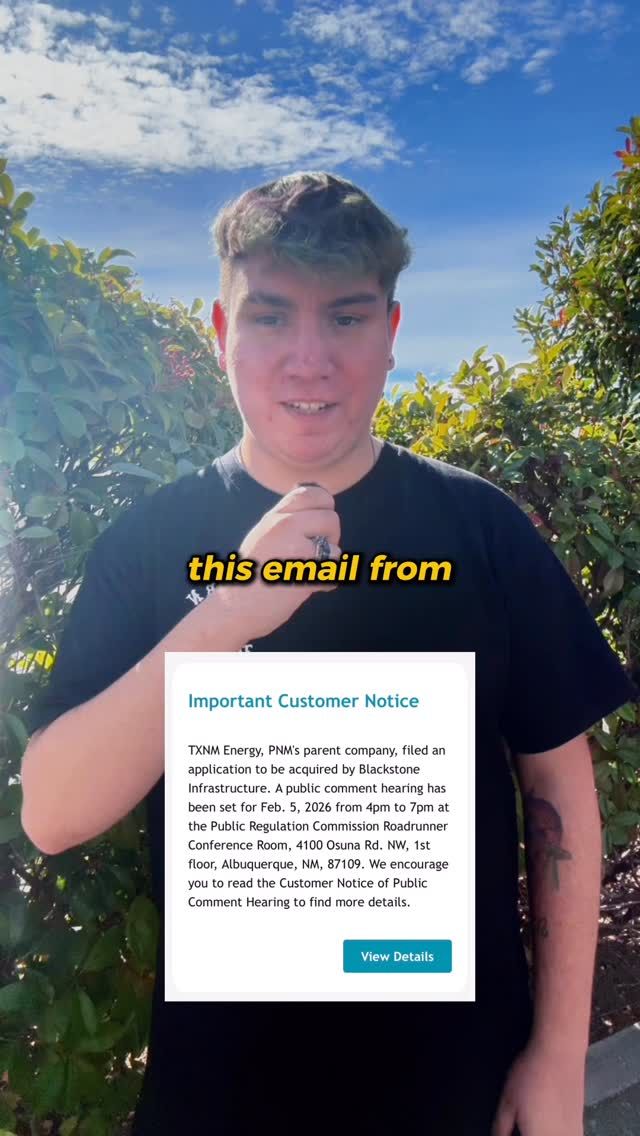 The Public Regulation Commission will hold a Public Comment Hearing on the proposed acquisition on February 5th from 4:00-7:00 pm