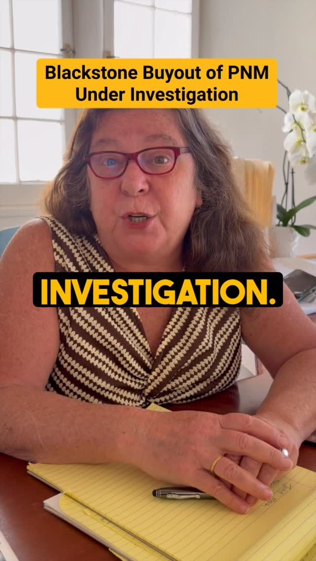 Private equity firm Blackstone is now under investigation for purchase of $400 million merger related stock from PNM without prior approval by the New Mexico PRC commission