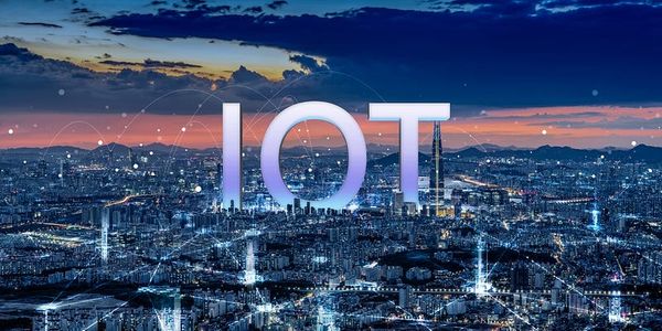 How could blockchain technology and smart contracts impact the $1 trillion IoT market?
