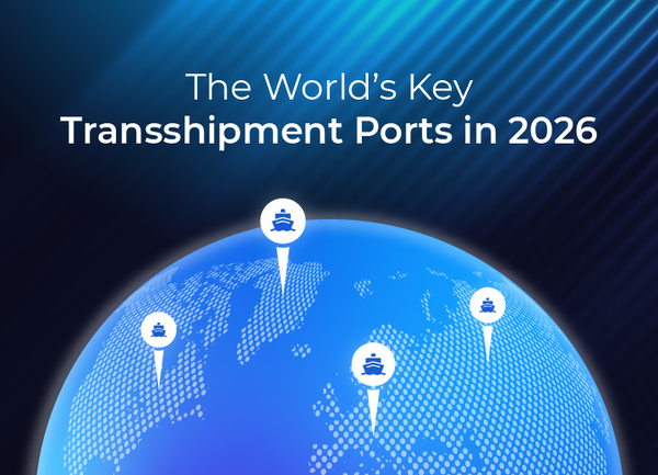 Top 10 transshipment ports from January to September 2026 based on ShipsGo tracking data