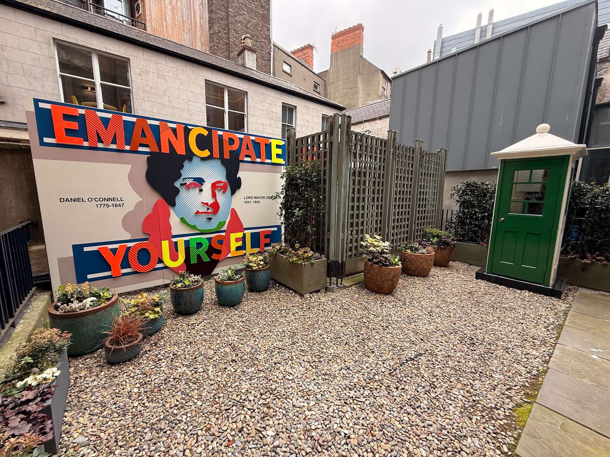 The phone box at the Little Museum of Dublin