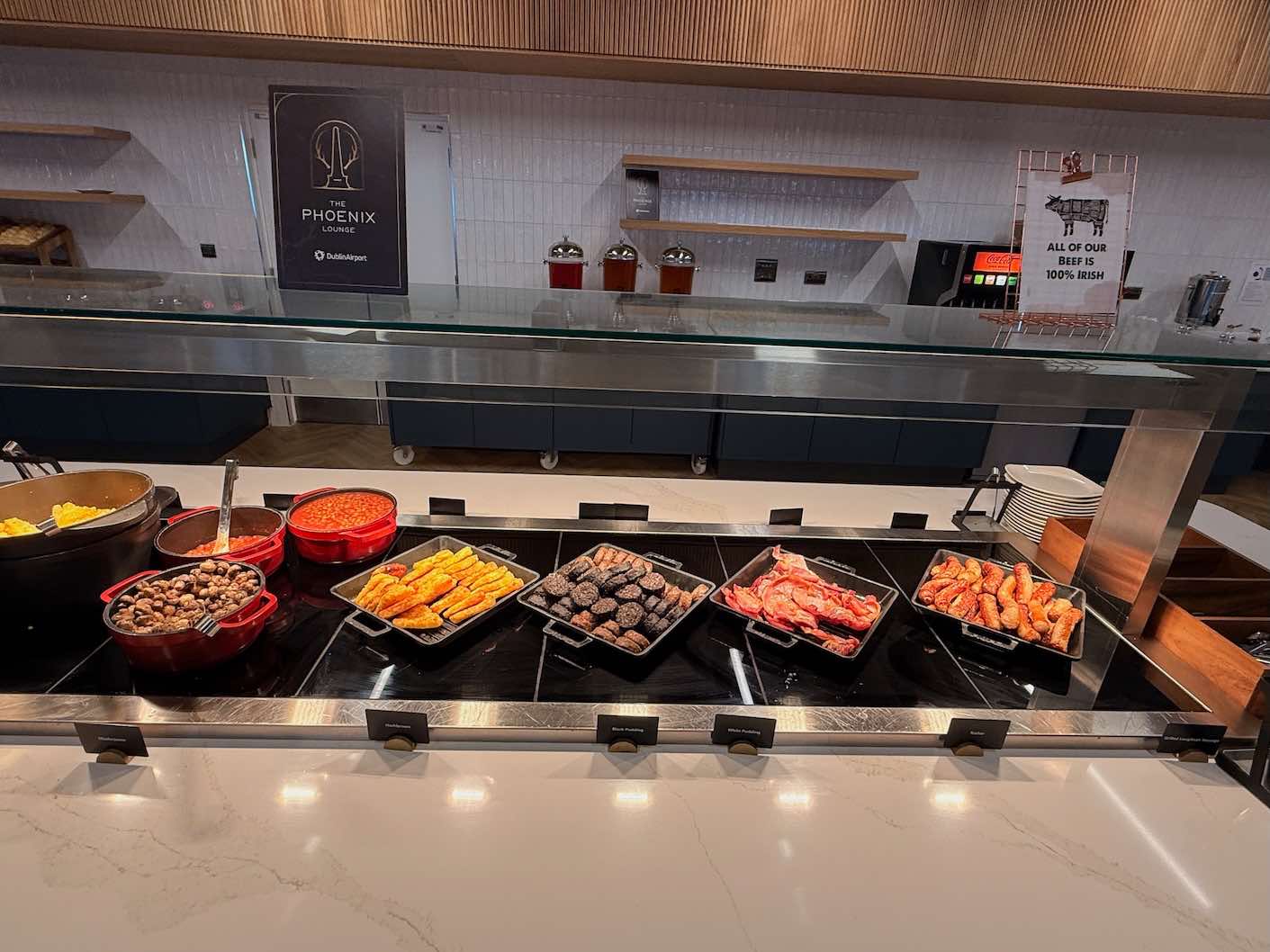 Food in The Phoenix Lounge, Dublin Airport Terminal 1