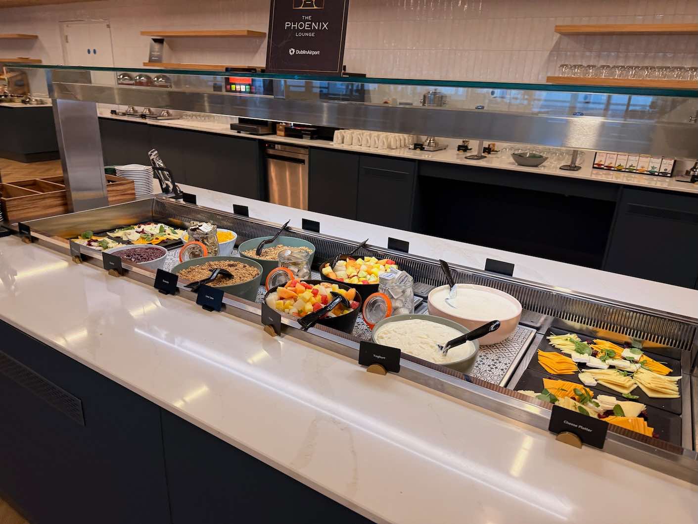 Food in the Phoenix Lounge, Dublin Airport Terminal 1