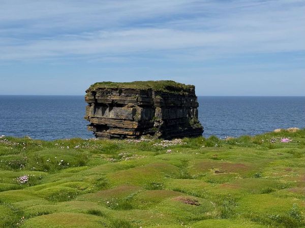 The sea stack that St Patrick made in anger at Downpatrick Head