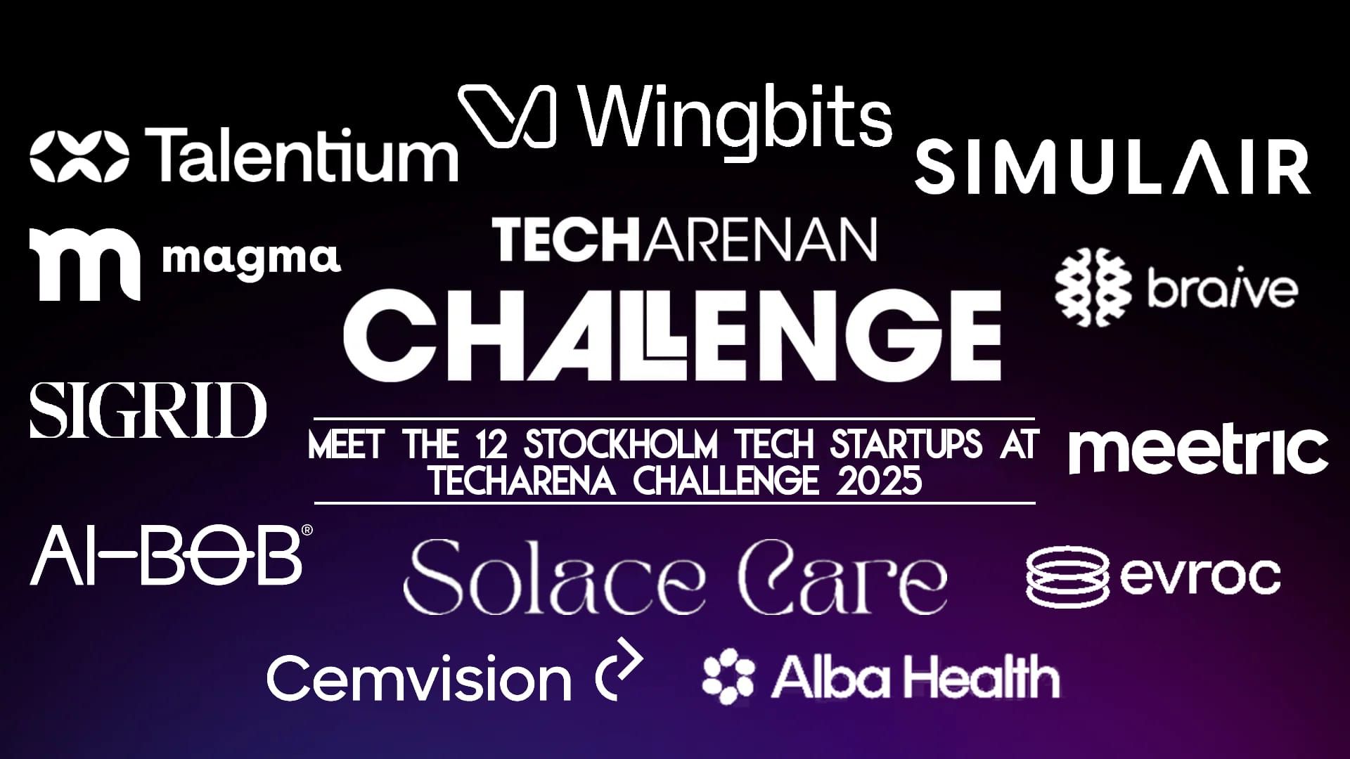 Meet the 12 Stockholm Tech Startups at Techarena Challenge 2025