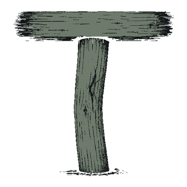 A wooden post buckling under a heavy beam