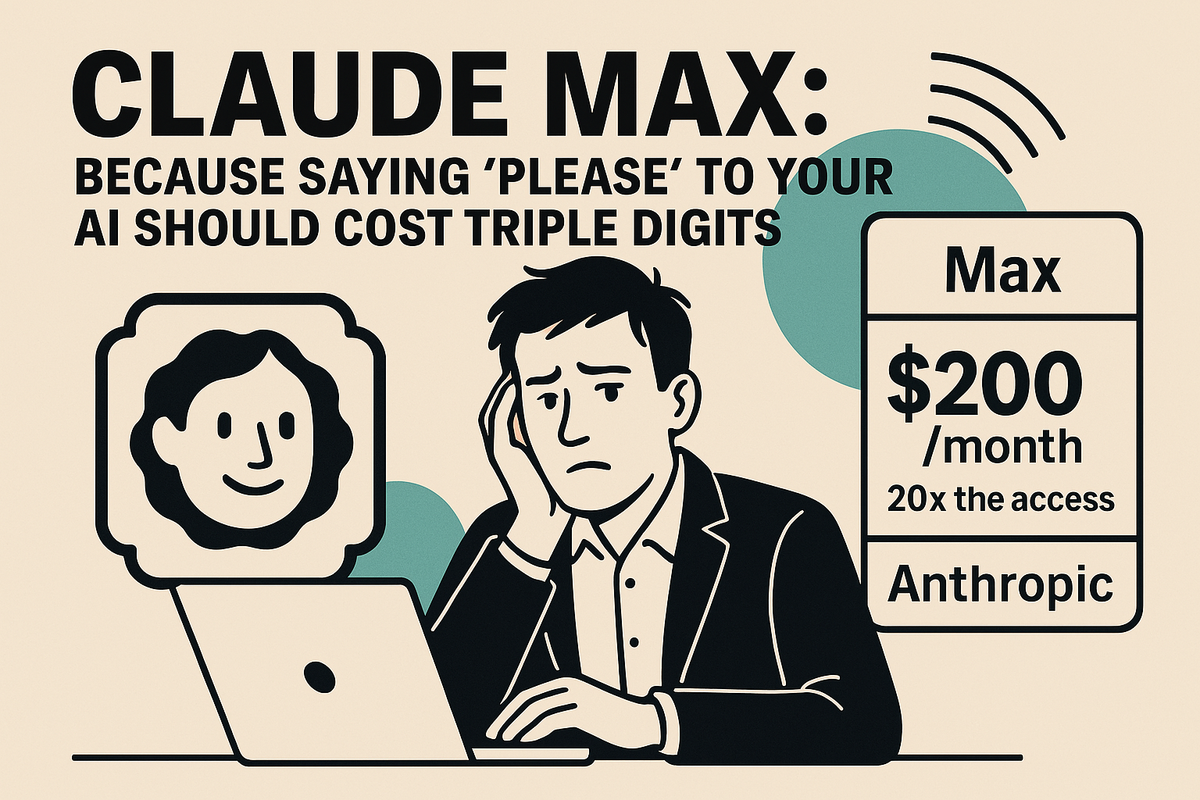 Claude Max Plan Helps You Go Broke 20x Faster While Overthinking Emails