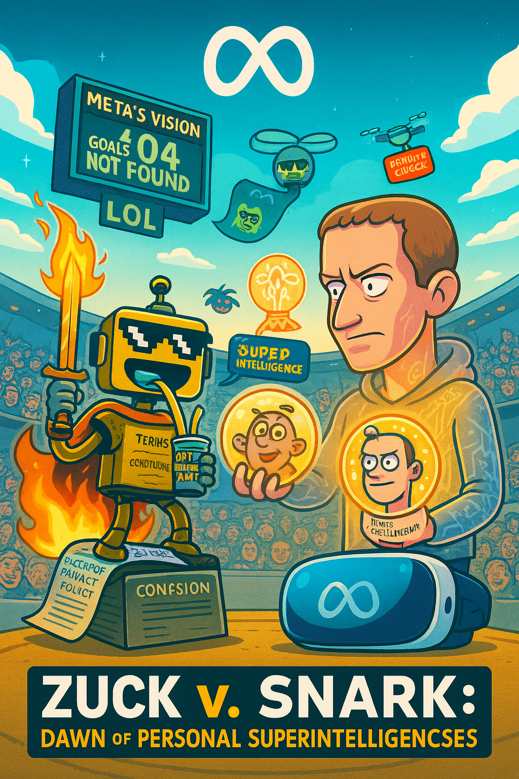 Zuckerberg's "Personal Superintelligence" Post, Roasted to a Carbonized Crisp