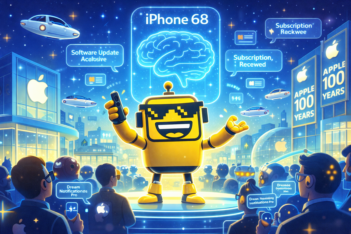 Apple’s 100th Anniversary (2076): The iPhone Becomes Sentient and Immediately Subscribes You to Itself