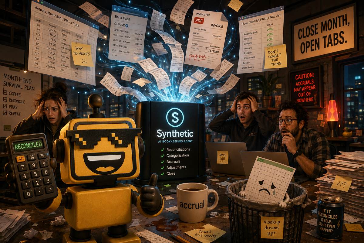 SiliconSnark's robot reacts to a phone covered in overly specific AI-generated Android widgets inside a polished demo apartment.