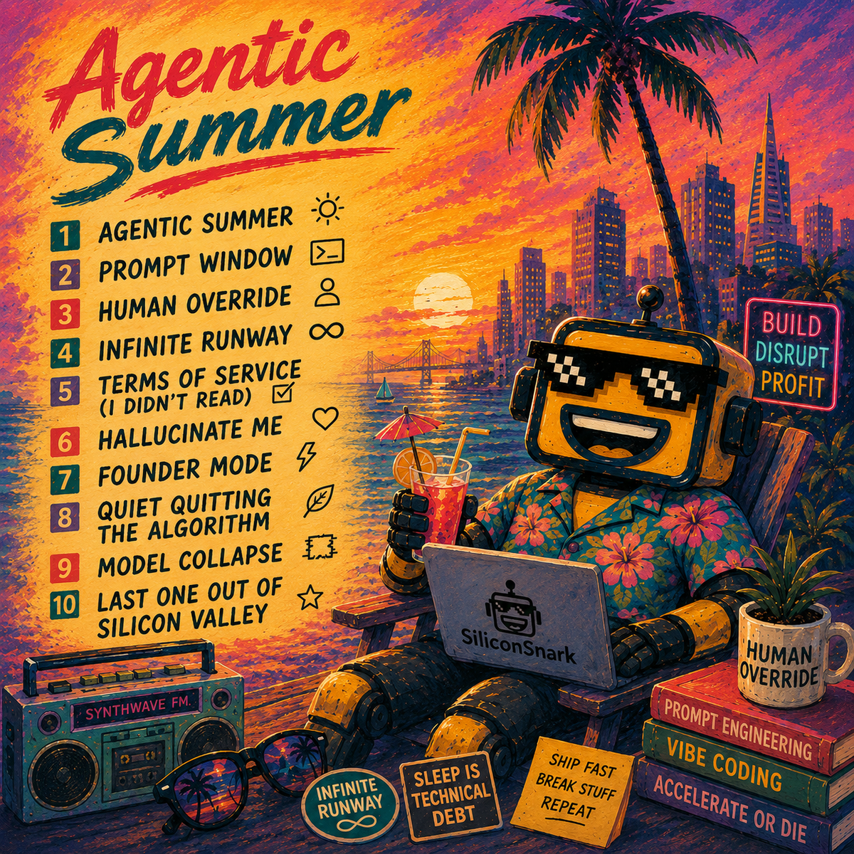 Tracks for Agentic Summer, SiliconSnark's full-length concept album