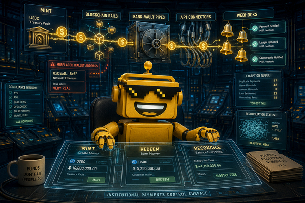 SiliconSnark robot manages RLUSD minting, redemption, and reconciliation across blockchain and bank systems.
