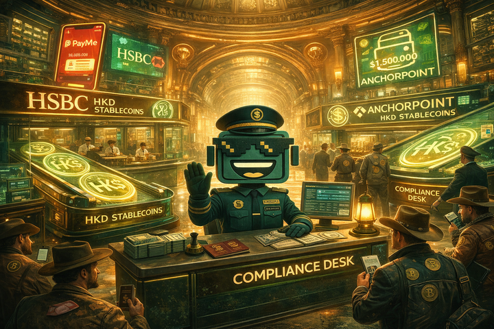 SiliconSnark robot watches Hong Kong banks turn stablecoins into regulated payment infrastructure.