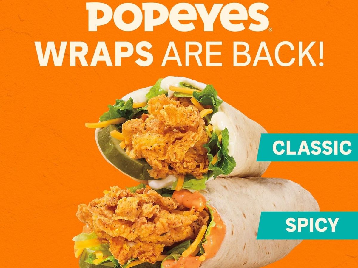 Popeyes brings back fan-favorite chicken wraps for good