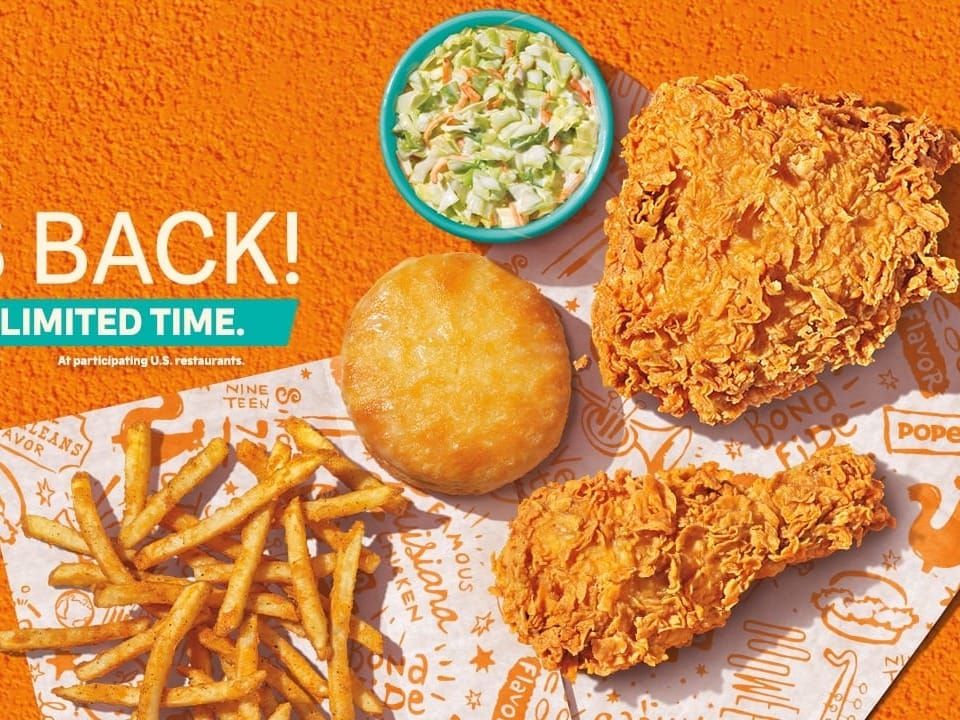 Popeyes brings back its famous $6 meal deal