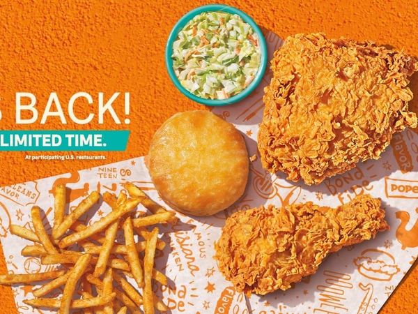 Popeyes brings back its famous $6 meal deal