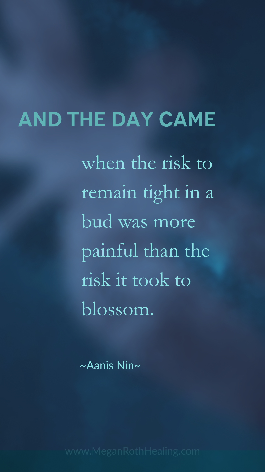 and the day came