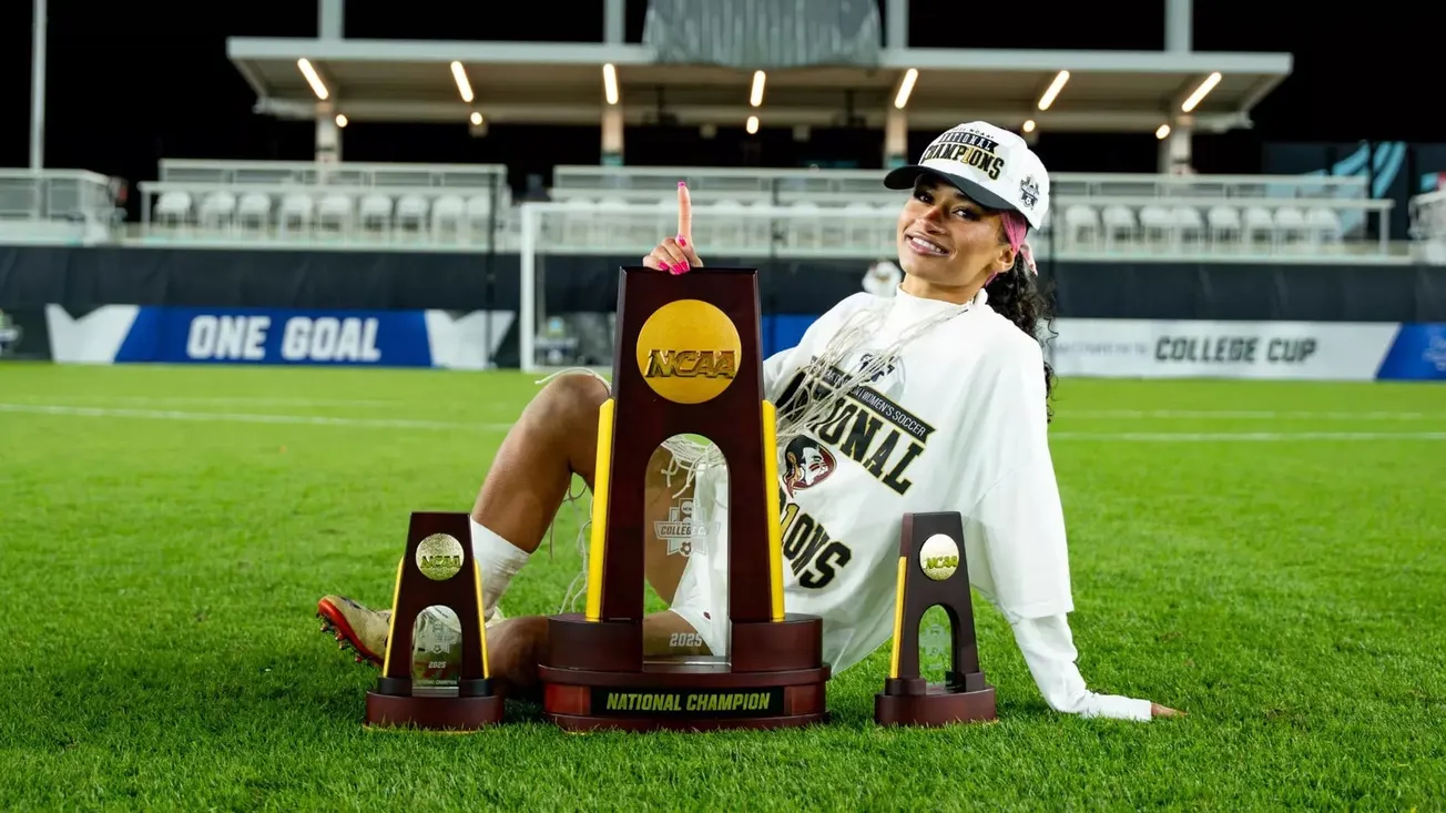 Mimi Van Zanten with her national championship trophy