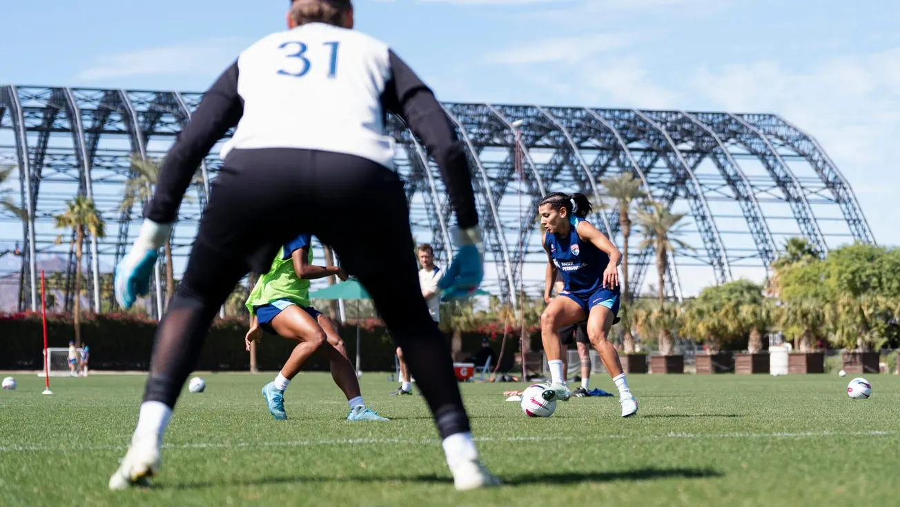 Didi Haračić started between the posts at the Coachella Valley Invitational