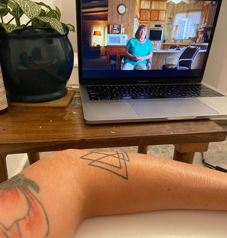 I'll Be Gone in the Dark in the bath