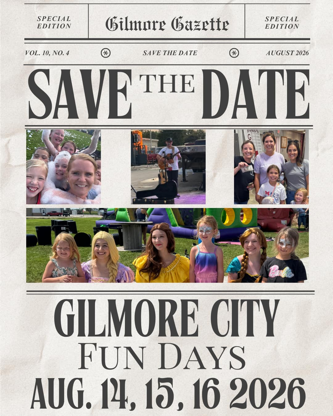 Gilmore City Fun Day Flyer