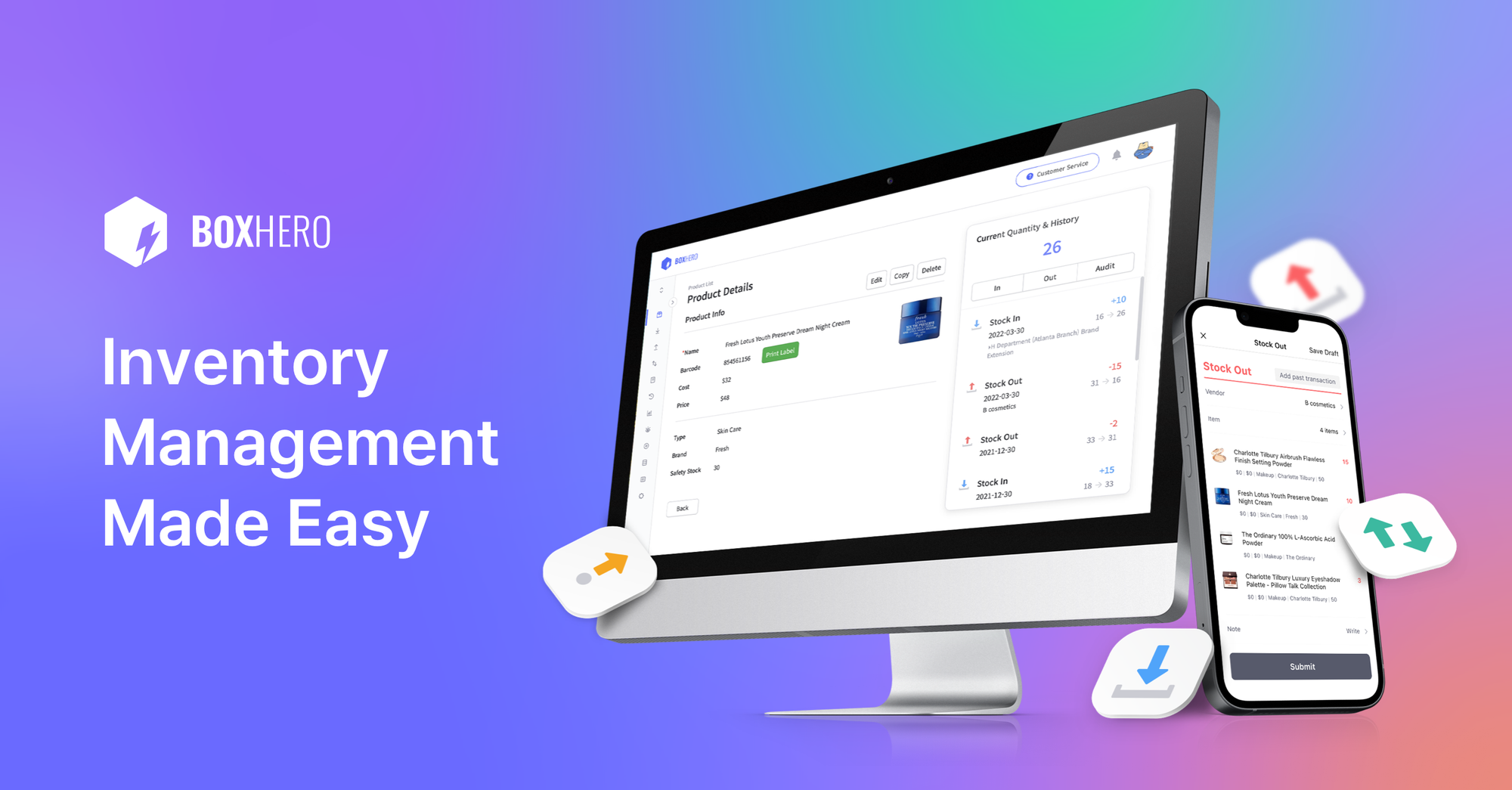 BoxHero: Inventory Management Made Easy with Desktop & Mobile Screens