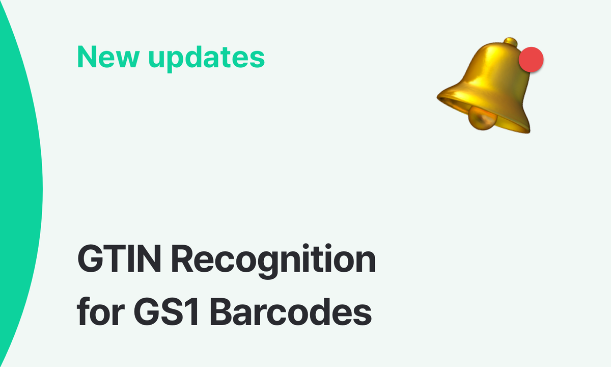 New: Improved Barcode Scanning for GS1 Labels
