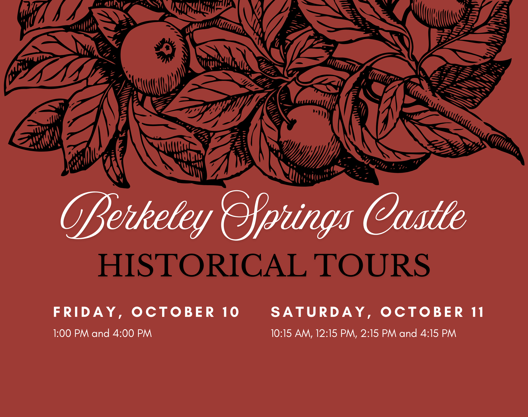 Visit the Berkeley Springs Castle During This Year's Apple Butter Festival October 10 & 11, 2025