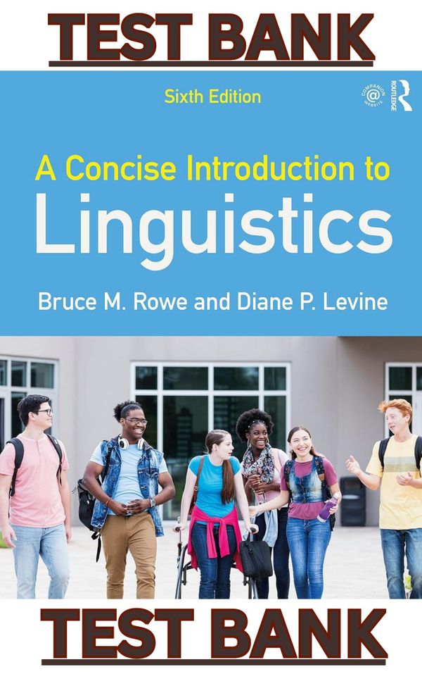 ANSWER KEY for A Concise Introduction to Linguistics, 6th Edition by Bruce Rowe & Diane Levine