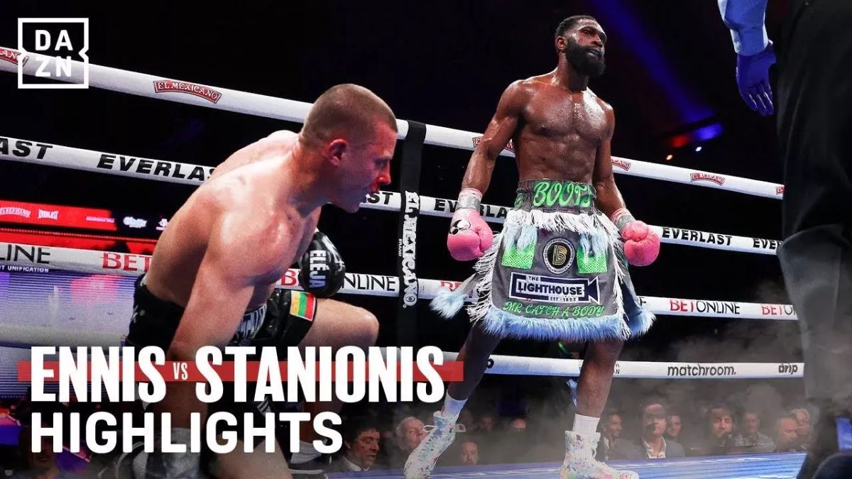 Jaron "Boots" Ennis Stops Eimantas Stanionis after ROUND 6, Unifies IBF, WBA Titles | FIGHT HIGHLIGHTS