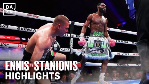 Jaron "Boots" Ennis Stops Eimantas Stanionis after ROUND 6, Unifies IBF, WBA Titles | FIGHT HIGHLIGHTS