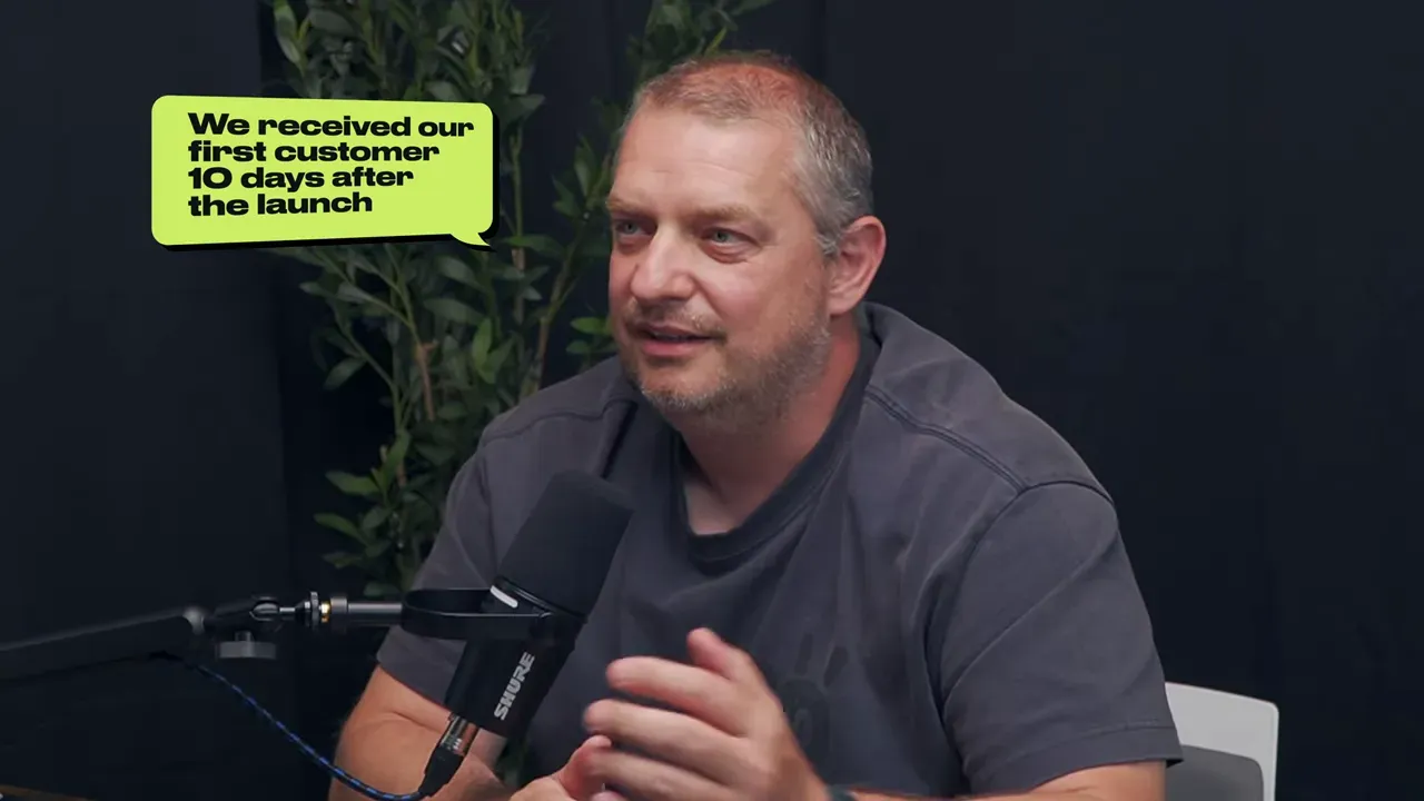 Celebrating having the first customer on day 10 of a new product