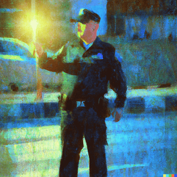 순찰하는 경찰 그림