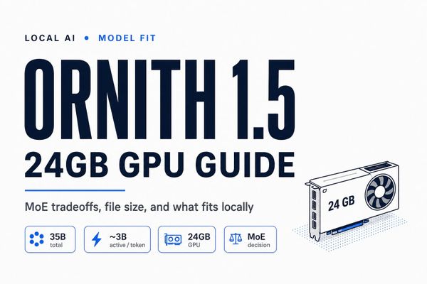 Ornith-1.5 for Local AI: What a New MoE Family Means When Your GPU Fits One Model but Not Two