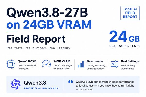 Qwen 3.8 27B on a 24 GB Laptop GPU: Field Report From Actual Use