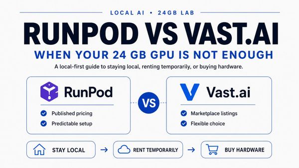 RunPod vs Vast.ai for Local AI: What to Do When Your 24 GB GPU Is Not Enough