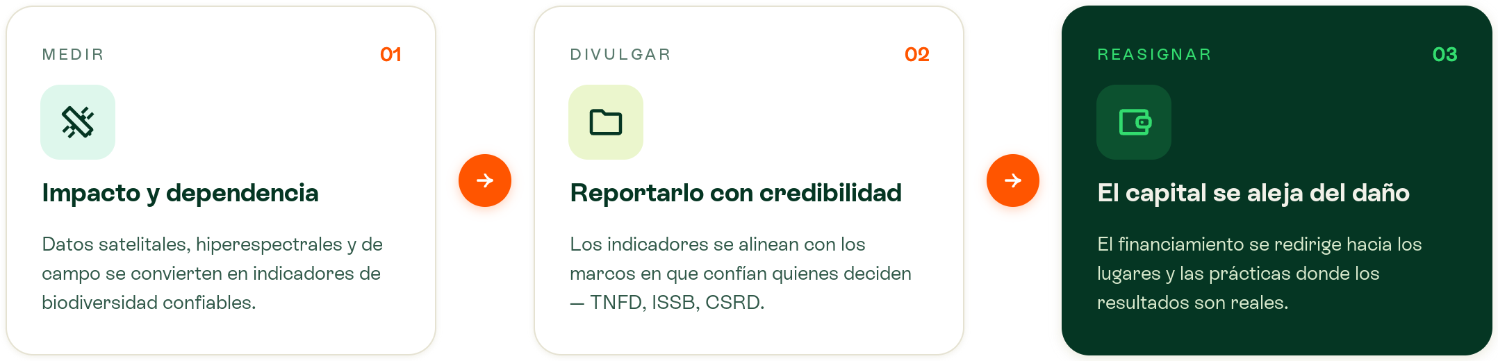 Medir, divulgar, reasignar
