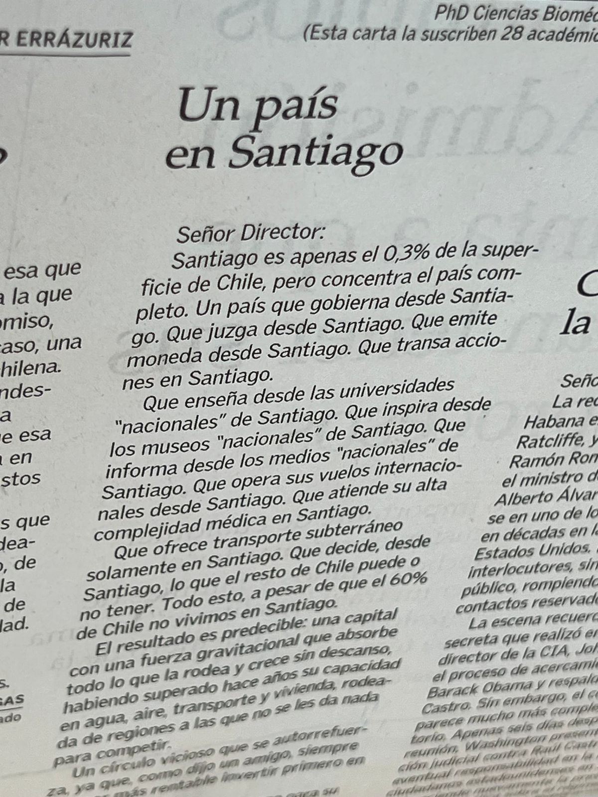 A country in Santiago