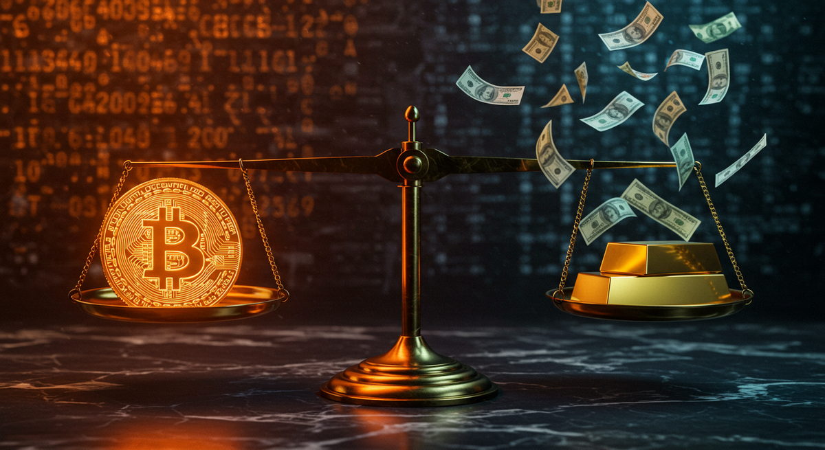 Bitcoin vs. Gold vs. Fiat: Code, Rock, or Paper?