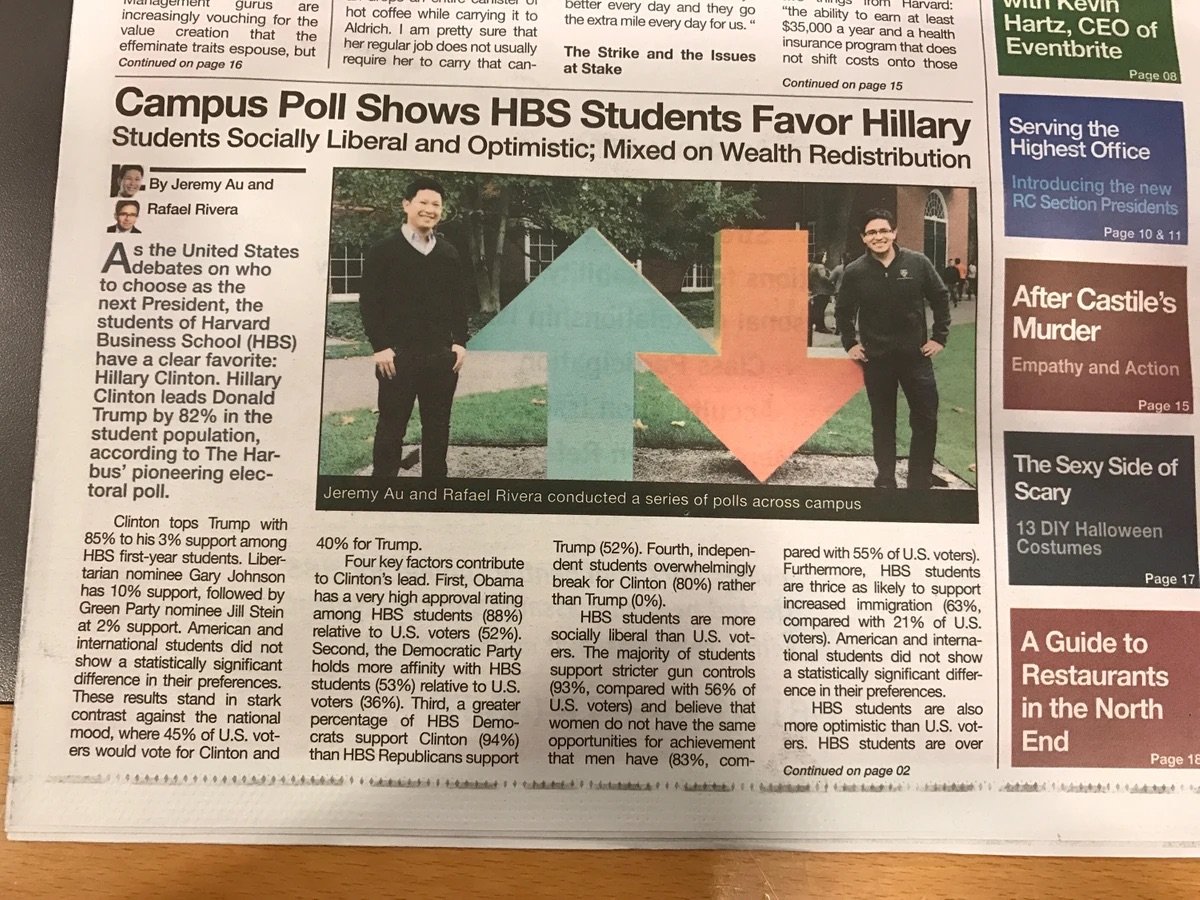    By Jeremy Au, Harvard Business School, Class of ‘17 and Rafael Riveria, Harvard Business School - Harvard Kennedy School, Class of ‘17 &      Harbus      Contributing Writer   