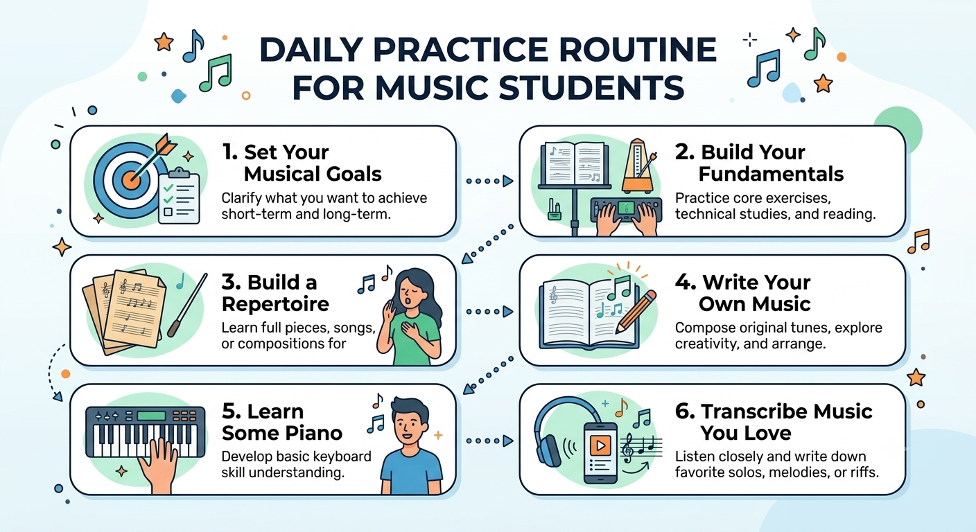 Practice Routine for Music Students