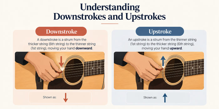 Alt tag- Downstrokes and Upstrokes in Guitar