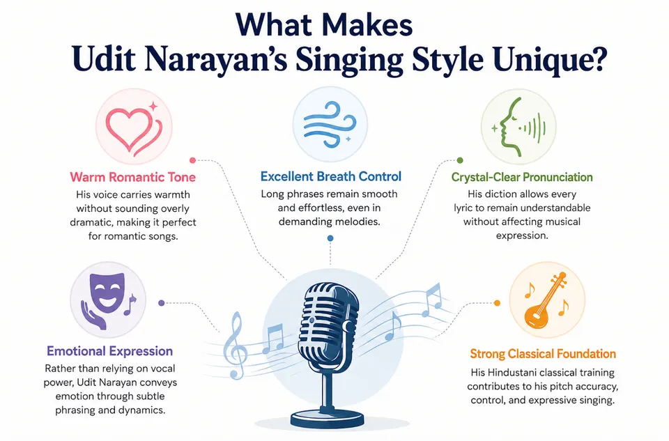 Udit Narayan’s singing styles