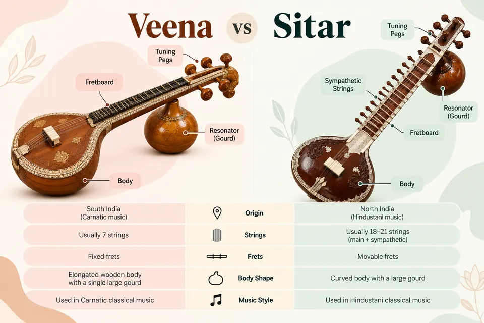 Sitar and Veena