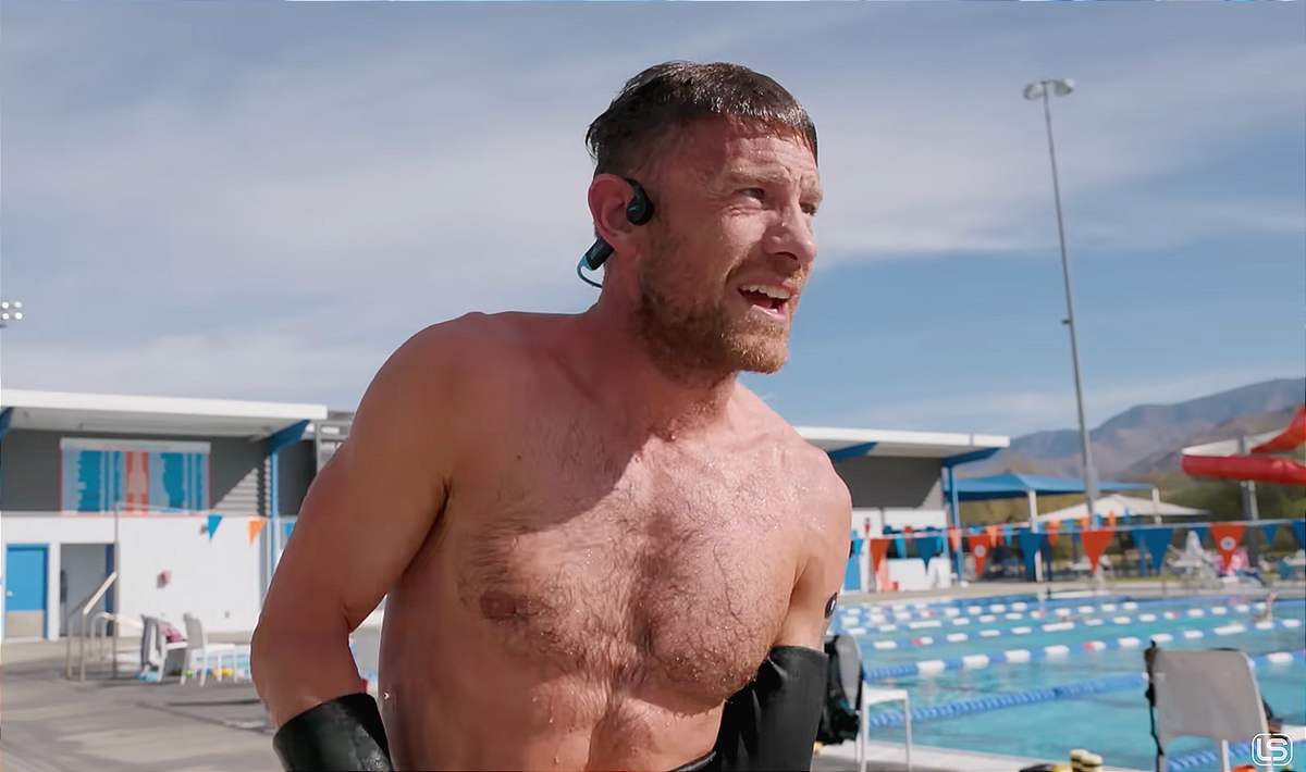 Lionel Sanders: swim 2km "moderado"