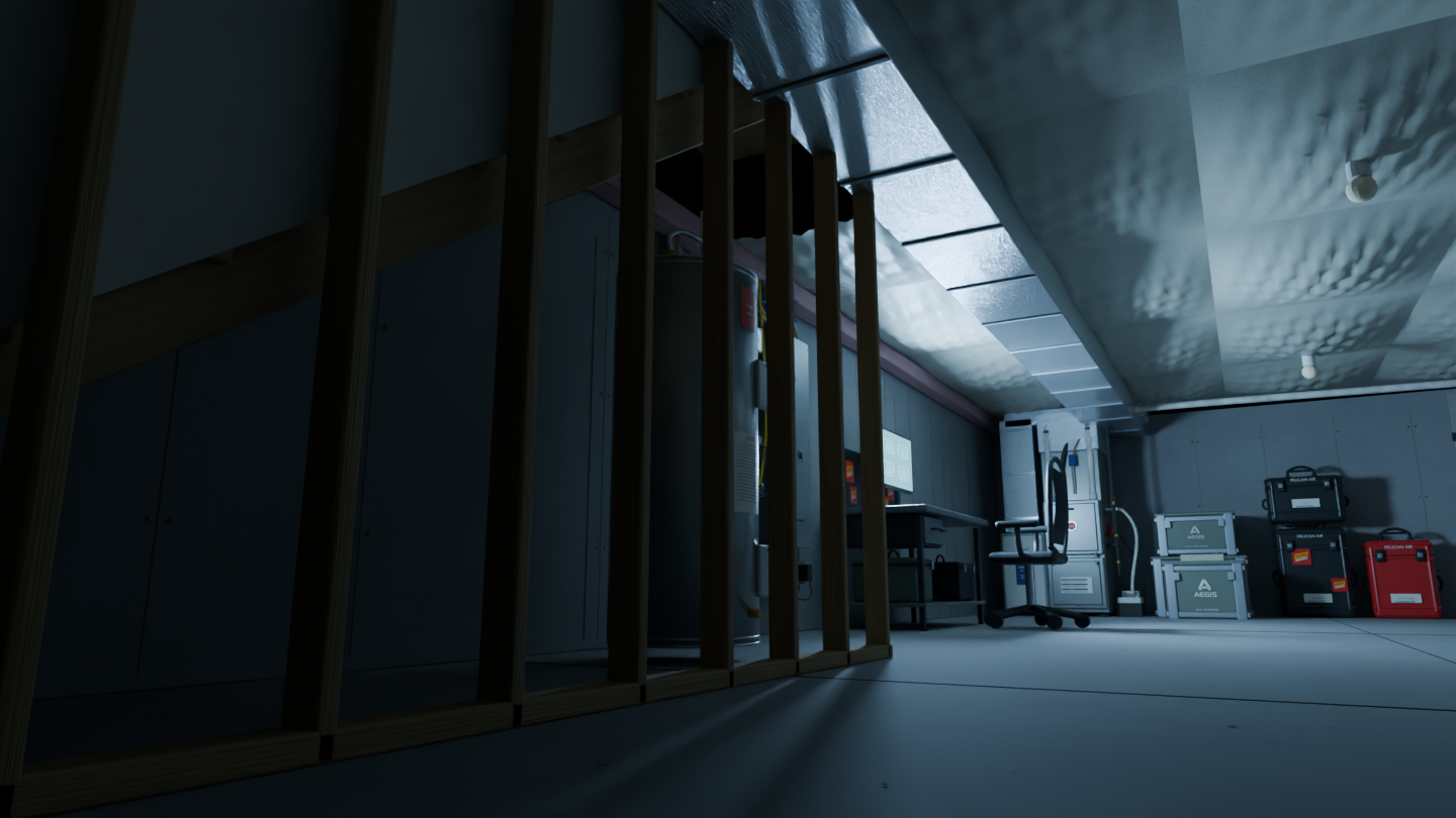GPT-6 Astra generating a 3D Blender model of a basement workspace with AI-assisted computer use