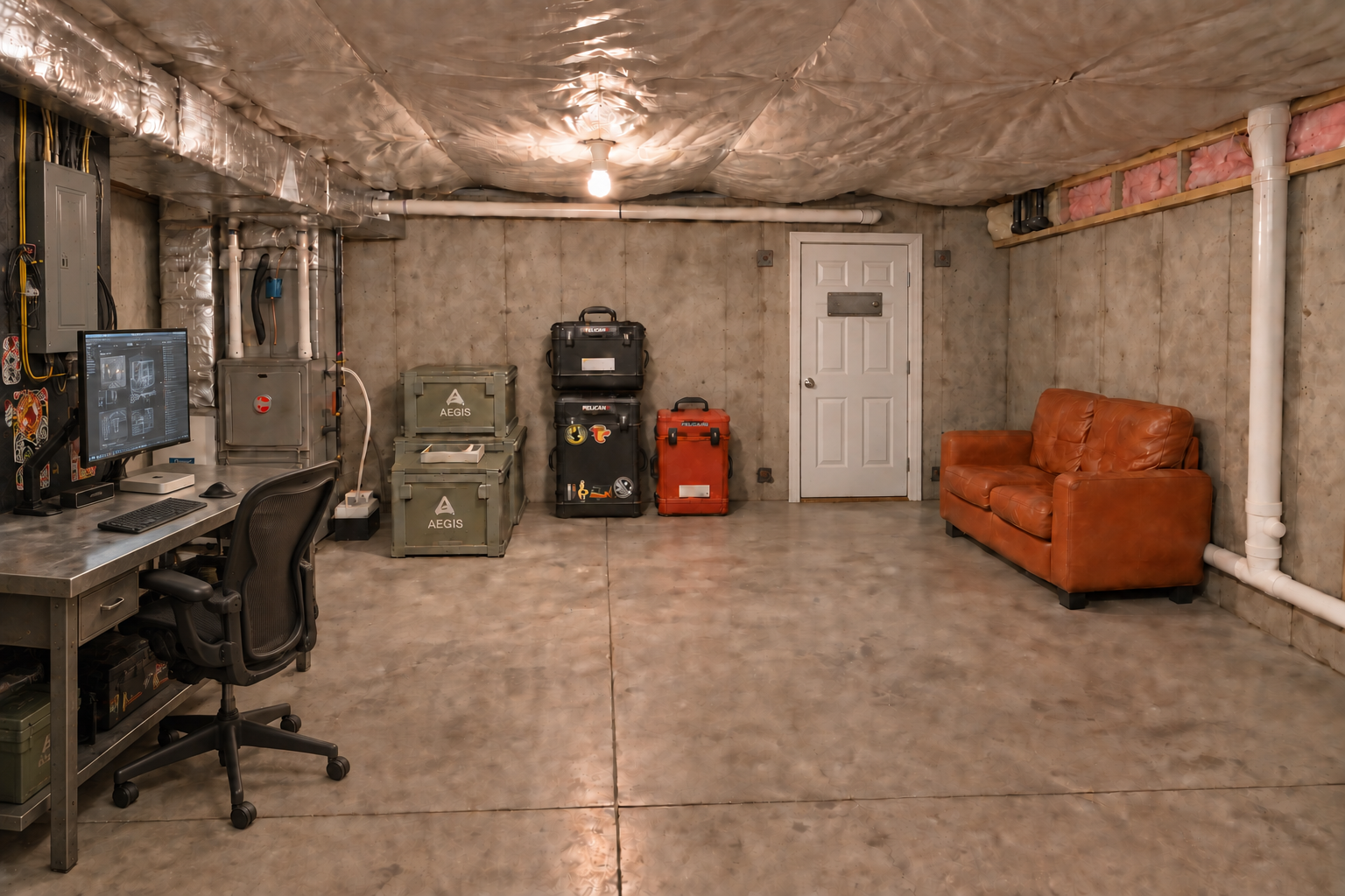 One of the AI concept images. This is a generated picture rather than a render of the Blender scene, and almost none of its details existed in the model when it was made