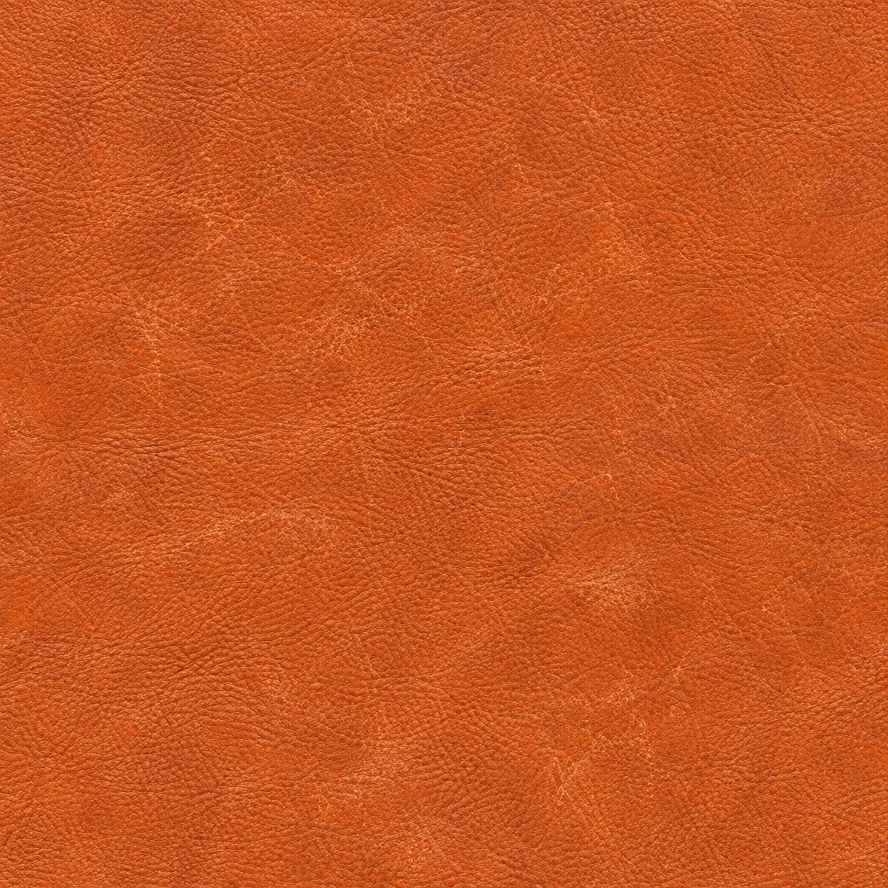The leather. A generated square of cognac-orange grain, tiled across the loveseat's geometry