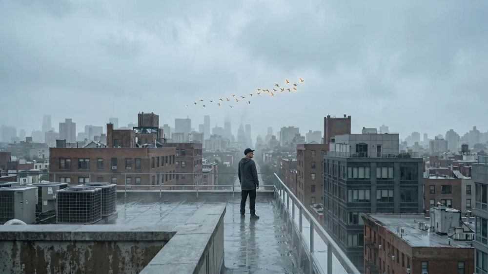 Person reading a book with floating story elements and narrative threads swirling around them in ethereal light